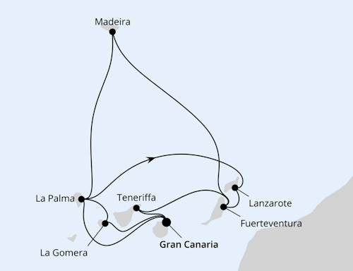Gro&szlig;e Kanaren-Reise mit La Gomera & Madeira, AIDAblu vom 29.11.2026 bis 13.12.2026