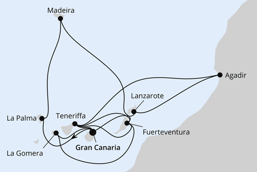 Gro&szlig;e Kanaren-Reise mit Madeira & Marokko, AIDAblu am 06.12.2026