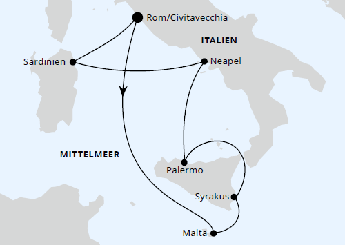 Italien & Malta mit Siracusa, AIDAblu am 21.03.2027 & 04.04.2027