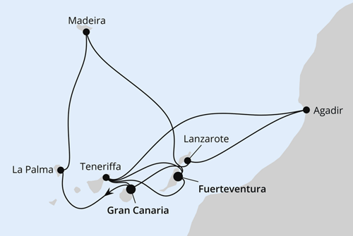 Kanaren, Madeira & Marokko, AIDAblu am 06.12.2026