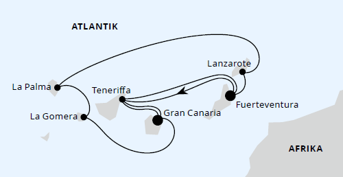 AIDAblu - Kanarische Inselwelt mit La Gomera, AIDAblu von Dezember 2024 bis April 2025, AIDA