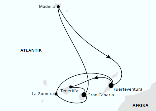 Kanarische Inselwelt & Madeira, AIDAblu am 18.12.2026