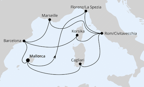 Gro&szlig;e Mittelmeer-Reise ab Mallorca 1, AIDAcosma vom 21.08.2027 bis 04.09.2027