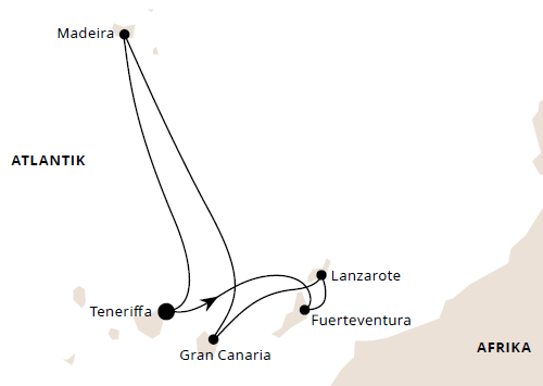 Kanaren & Madeira ab Teneriffa, AIDAcosma von November 2025 bis März 2026