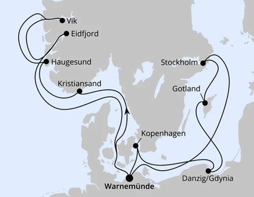Highlights der Nord- und Ostseeküste 1, AIDAdiva vom 01.08.2026 bis 15.08.2026