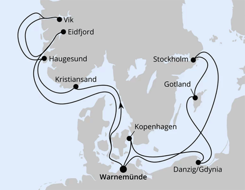 Highlights der Nord- und Ostseeküste 1, AIDAdiva vom 04.07.2026 bis 18.07.2026