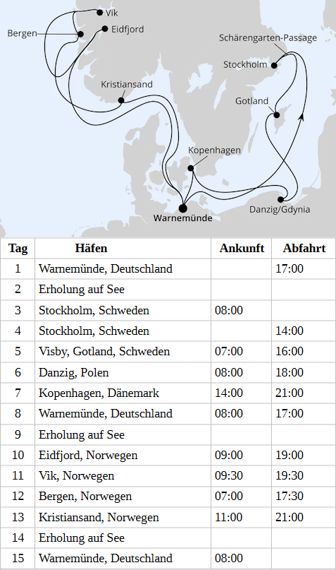 Highlights der Nord- und Ostseek&uuml;ste 1, AIDAdiva vom 22.07.2028 bis 05.08.2028