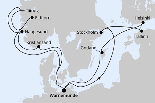 Highlights der Nord- und Ostseek&uuml;ste 2, AIDAdiva vom 25.07.2026 bis 08.08.2026