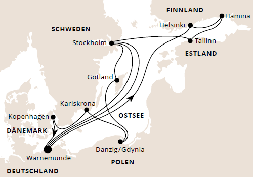 AIDAdiva vom 13.06.2026 bis 27.06.2026 - Highlights der Ostseek&uuml;ste ab Warnem&uuml;nde, AIDA