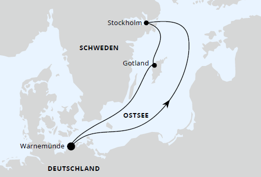 AIDAdiva Kurzreise nach Stockholm & Gotland, Kreuzfahrt AIDAdiva vom 05.09.2024 bis 09.09.2024, AIDA Kurzreise nach Stockholm & Gotland