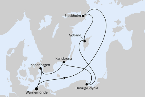 Schweden, Polen & D&auml;nemark ab Warnem&uuml;nde, AIDAdiva vom 11.09.2027 bis 18.09.2027