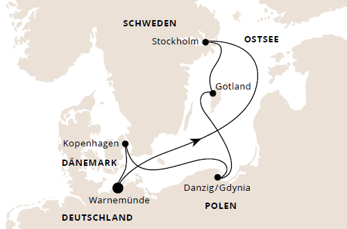 AIDAdiva - Schweden, Polen & Dänemark ab Warnemünde, AIDAdiva am 18.04.2026, AIDA