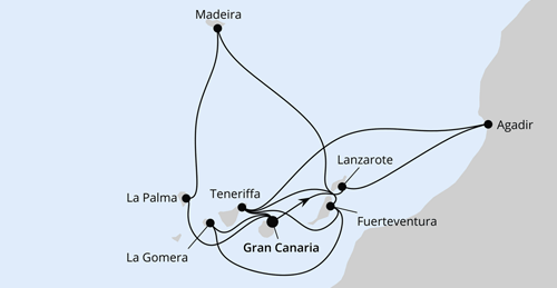 AIDAluna am 18.01.2026 & 15.02.2026, Große Kanaren-Reise mit Madeira & Marokko ab Gran Canaria
