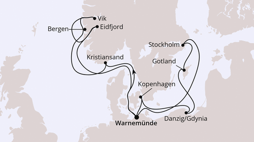 AIDAluna vom 10.10.2026 bis 24.10.2026, Highlights der Nord- und Ostseeküste 1