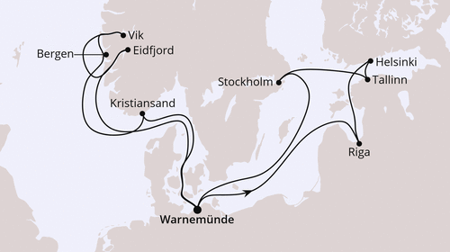 AIDAluna vom 19.09.2026 bis 03.10.2026, Highlights der Nord- und Ostseeküste 2