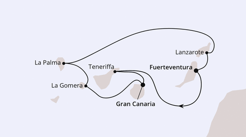 AIDAluna am 30.01.2026 & 27.02.2026, Kanarische Inselwelt ab Fuerteventura ab Fuerteventura bis Gran Canaria