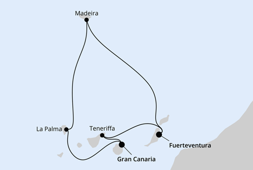 AIDAluna am 06.02.2026 & 06.03.2026, Kanarische Inselwelt & Madeira ab Fuerteventura bis Gran Canaria