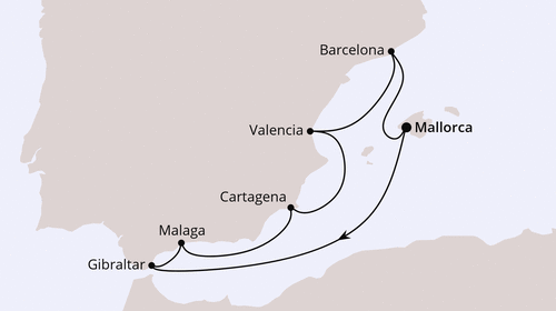 AIDA C&ocirc;te Bleue & Costa Brava ab Mallorca, AIDAluna vom 15.12.2025 bis 22.12.2025