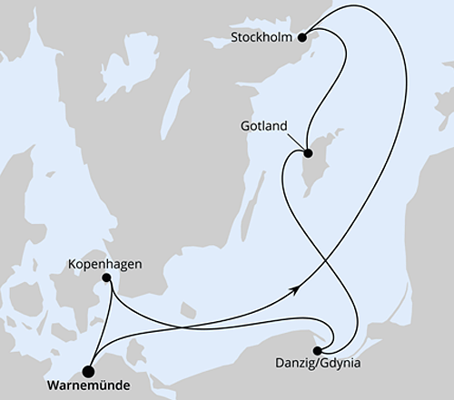 Schweden, Polen & D&auml;nemark ab Warnem&uuml;nde 3 mit AIDAluna vom 13.09.2026 bis 19.09.2026