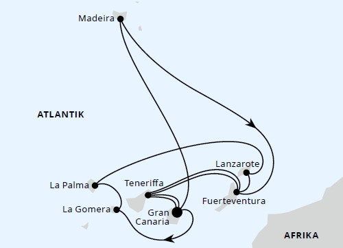 Große Kanaren-Reise mit La Gomera & Madeira, AIDAmar am 24.01.2027 & 21.03.2027