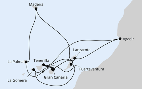 Gro&szlig;e Kanaren-Reise mit Madeira & Marokko, AIDAmar am 28.02.2027