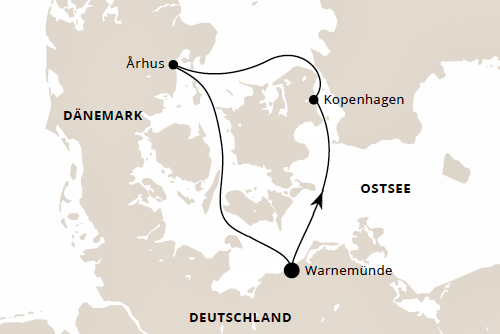AIDAmar vom 04.06.2026 bis 07.06.2026, AIDAmar Kurzreise nach Dänemark ab Warnemünde
