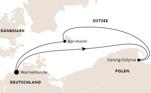 AIDAmar - Kurzreise nach Danzig & Bornholm, AIDAmar am 27.07.2026