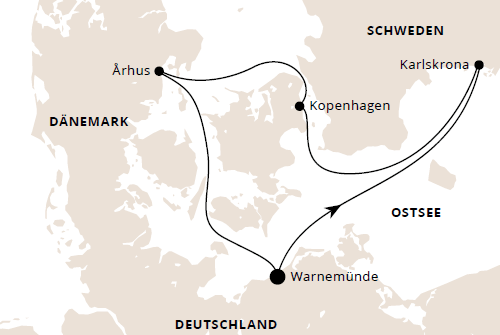 AIDAmar - Kurzreise nach Schweden & D&auml;nemark, AIDAmar am 07.06.2026 & 09.08.2026