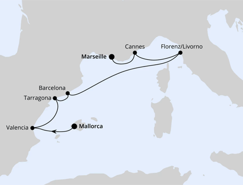 Perlen am Mittelmeer ab Mallorca, AIDAmar am 25.10.2026