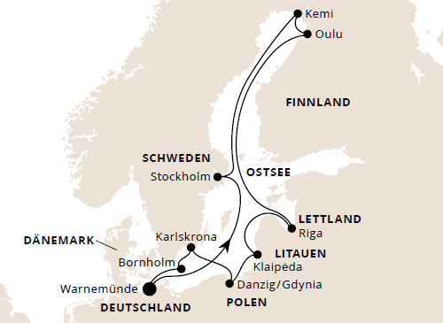 AIDAmar - Schärengärten der Ostsee ab Warnemünde, AIDAmar vom 02.09.2026 bis 14.09.2026