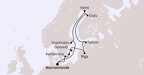 AIDAmar - Schärengärten der Ostsee ab Warnemünde, AIDAmar vom 16.06.2026 bis 28.06.2026