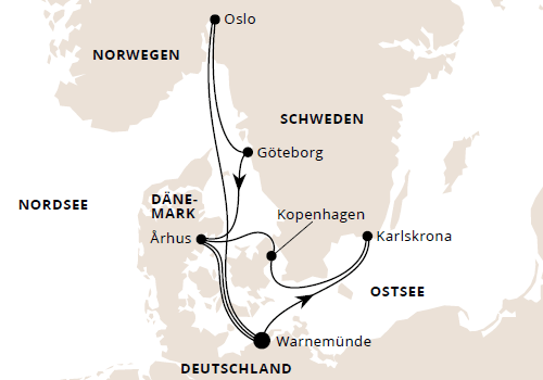 AIDAmar - Schweden & D&auml;nemark ab Warnem&uuml;nde 2, AIDAmar vom 07.06.2026 bis 16.06.2026