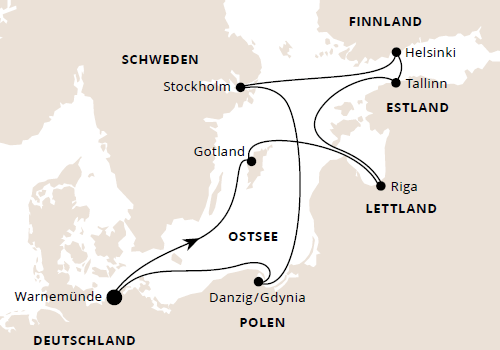 AIDAmar - Städte der Ostsee ab Warnemünde 1, AIDAmar am 12.07.2026 & 24.09.2026