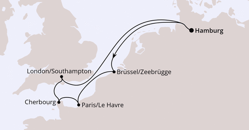  AIDAnova 03.01.2026 - AIDA Metropolen ab Hamburg Motiv 