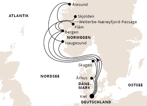 AIDA - Große Norwegen-Reise ab Kiel, AIDAnova am 13.06.2025 und 20.06.2026, AIDAnova am 05.09.2026 und 12.09.2026