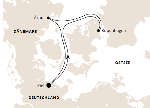AIDAnova vom 30.09.2026 bis 03.10.2026, Kreuzfahrt AIDA Kurzreise nach Dänemark ab Kiel