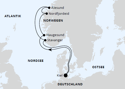 AIDAnova Norwegen ab Kiel 2024, AIDAnova von Mai bis August 2024, Kreuzfahrt AIDA Norwegen ab Kiel 2024