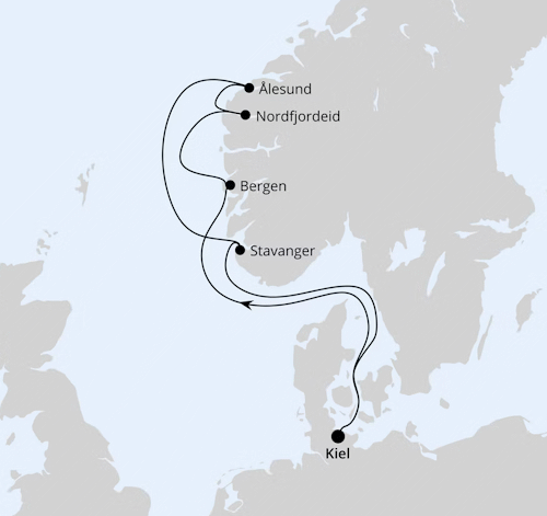 Norwegen ab Kiel, AIDAnova vom 25.07.2026 bis 01.08.2026