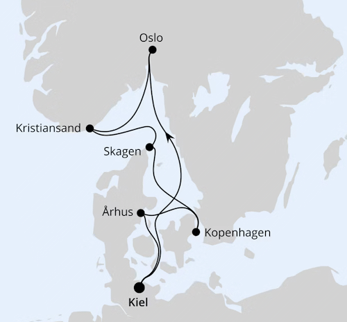 Skandinavische Highlights ab Kiel, AIDAnova vom 04.07.2026 bis 11.07.2026