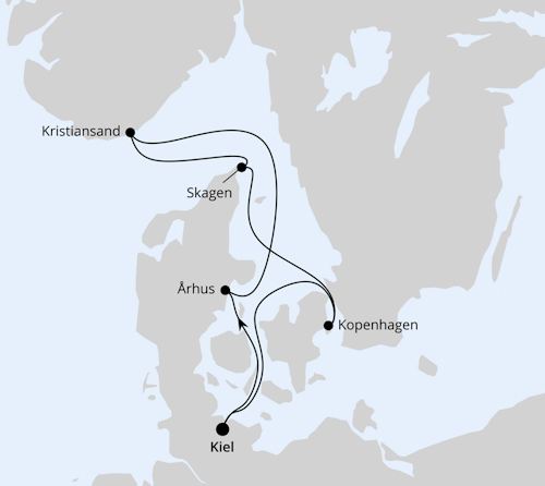 Skandinavische Highlights ab Kiel, AIDAnova vom 09.05.2026 bis 16.05.2026