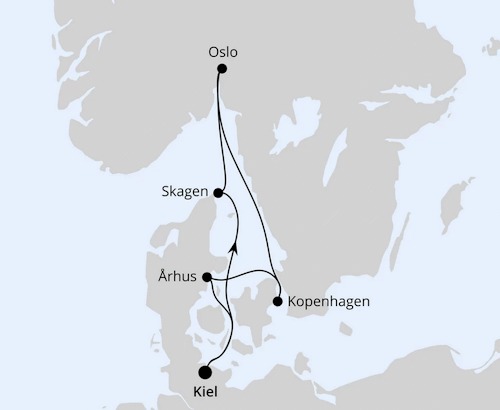Skandinavische Highlights ab Kiel, AIDAnova vom 15.08.2026 bis 22.08.2026
