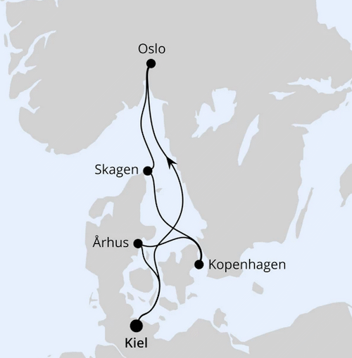 Skandinavische Highlights ab Kiel, AIDAnova vom 18.07.2026 bis 25.07.2026