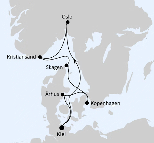 Skandinavische Highlights ab Kiel, AIDAnova vom 24.10.2026 bis 31.10.2026