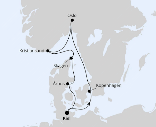 Skandinavische Highlights ab Kiel, AIDAnova vom 29.08.2026 bis 05.09.2026