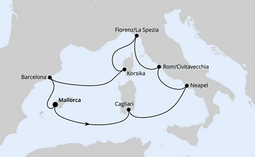 AIDAperla vom 02.05.2027 bis 12.05.2027, Mediterrane Highlights ab Mallorca 2