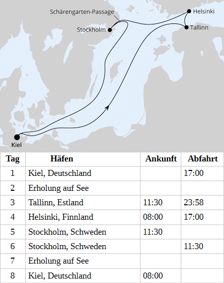 AIDAperla - Weihnachtsmk&auml;rkte in der Ostsee ab Kiel 1 vom 04.12.2027 bis 11.12.2027