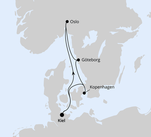 AIDA Kurzreise skandinavische Weihnachtsmärkte ab Kiel, AIDAprima vom 29.11.2025 bis 04.12.2025