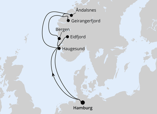 AIDAprima - Norwegens Fjord-Weltnaturerbe ab Hamburg 3, AIDAprima vom 13.05.2026 bis 21.05.2026