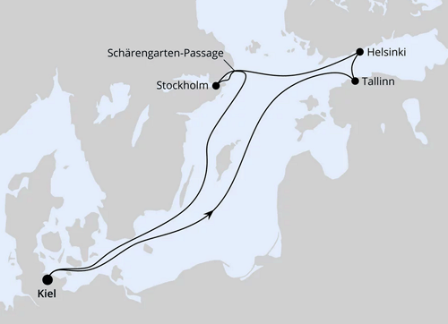 AIDAprima - Ostsee ab Kiel, AIDAprima vom 22.03.2026 bis 29.03.2026