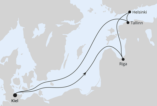 AIDA Ostsee mit Lichterfest in Riga ab Kiel, AIDAprima vom 15.11.2025 bis 22.11.2025